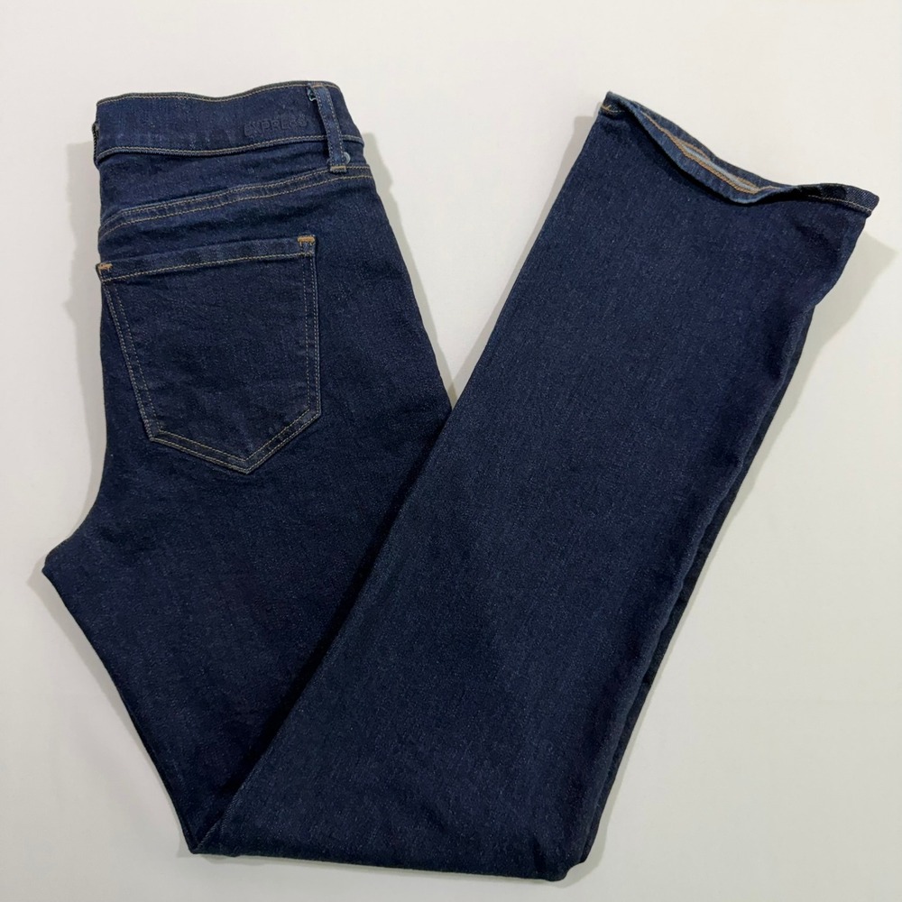 Express Editor Boot Jeans Women 6R Dark Wash Blue Denim Low Rise Bootcut Stretch